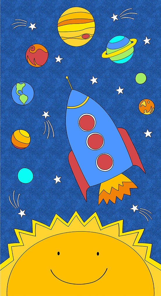 Spaced Out - Blast Off Panel - Blue