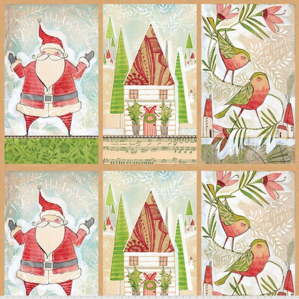 Holly Jolly - Holly Berry Blooms - Panel