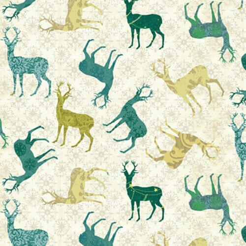 Christmas Magic - Deer - Ivory & Green