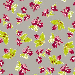 Pretty Patch - Floral - Gray