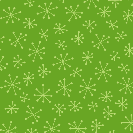 Simply Prints - Tossed Snowflake - Green