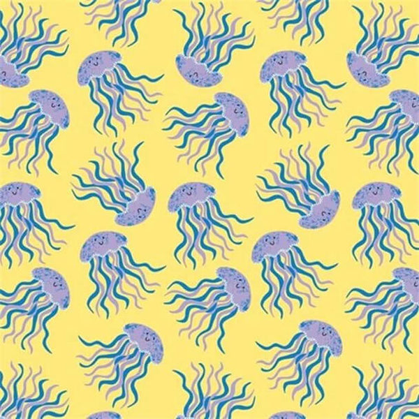 Seas the Day - Tossed Jellyfish - Yellow