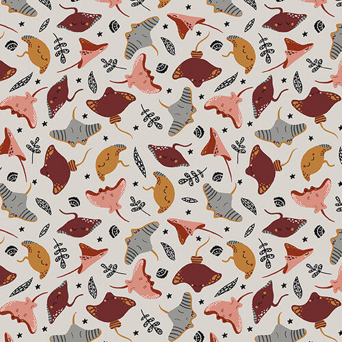 Water Babies - Stingrays - Medium Gray