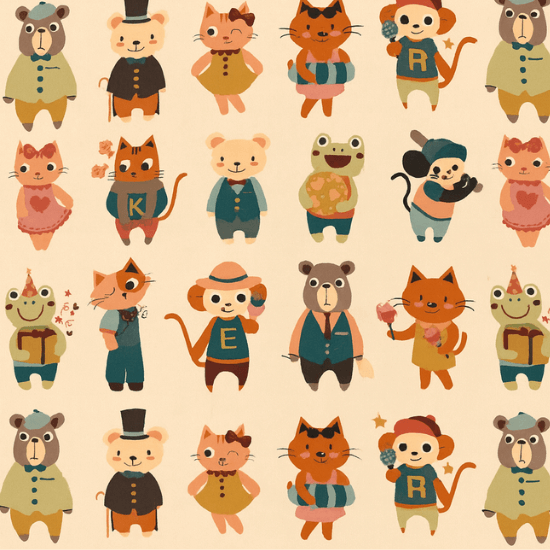 Patchwork Pals - Critter Characters - Beige