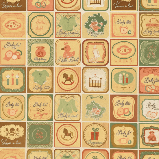 Patchwork Pals - Vintage Baby Blocks - Beige