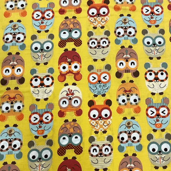 Patchwork Pals - Owl Party - Yellow
