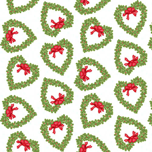Snow Place Like Home - Tossed Wreaths - White (Flannel)