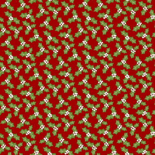 Snow Place Like Home - Tossed Holly - Red (Flannel)