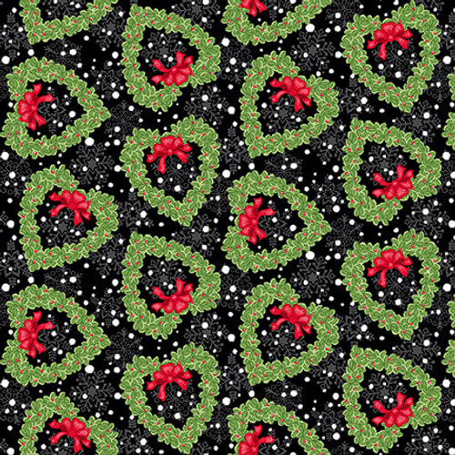 Snow Place Like Home - Tossed Wreaths - Black (Flannel)