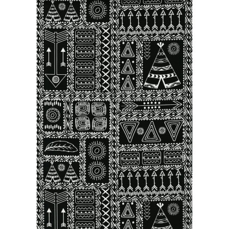 Pow Wow Wow! - Patchwork Symbols - Black