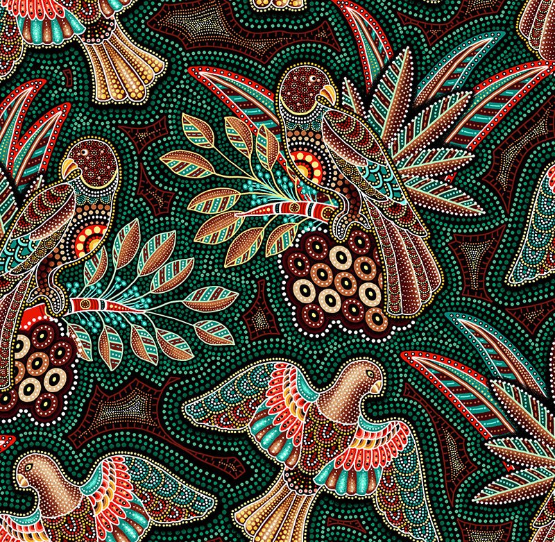 Gondwana Geometric - Australian Birds - Brown