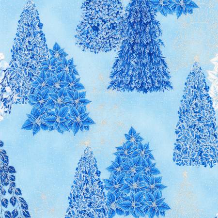 Holiday Flourish - Snow Flower - Blue