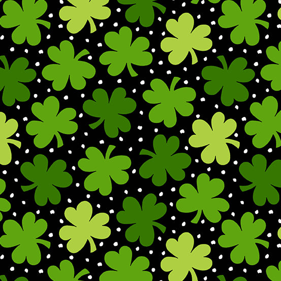 Three's A Charm - Shamrocks - Black