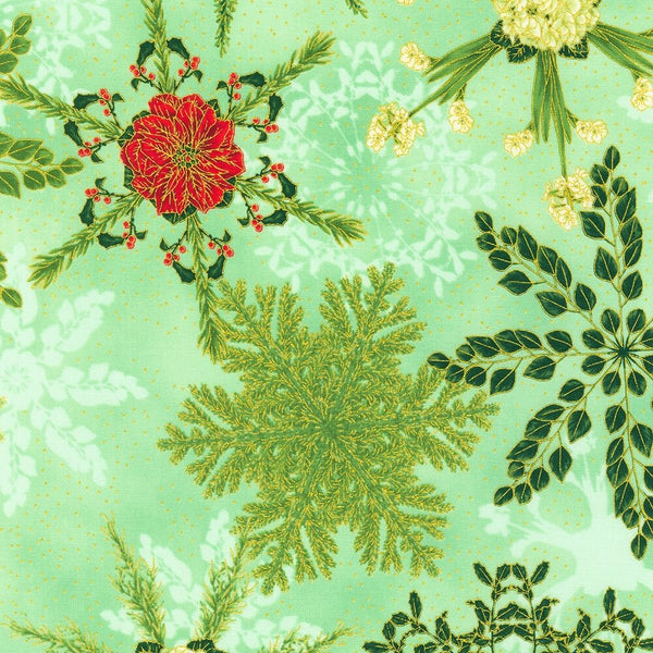 Holiday Flourish - Snowflower - Mint