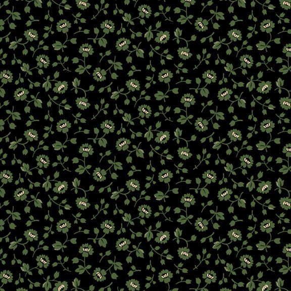 Vintage Charm - Flower Patch - Green