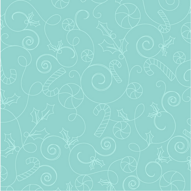 Cup of Cheer - Candy Scroll - Aqua