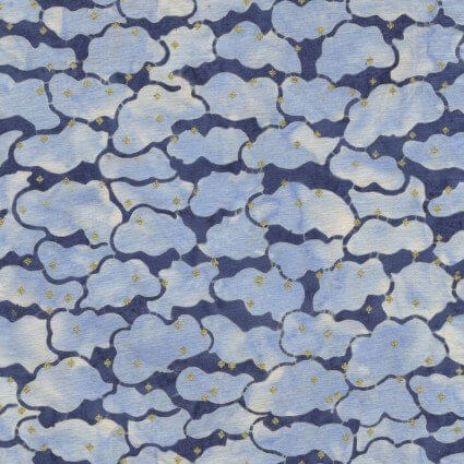 Dusk to Dawn Batiks - Metallic Stars - Blue