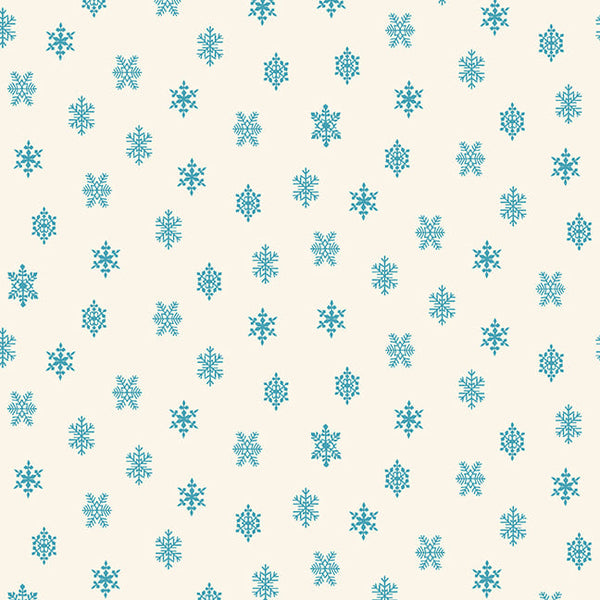 Winter in Snowtown - Snowflakes (Cream/Lt Blue)