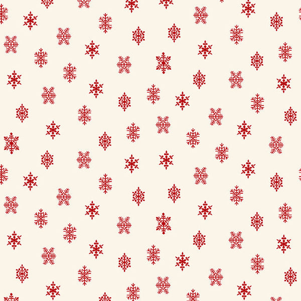 Winter in Snowtown - Snowflakes (Cream/Red)