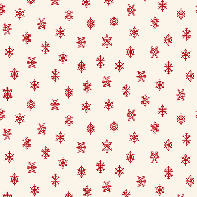 Winter in Snowtown - Snowflakes (Cream/Red)