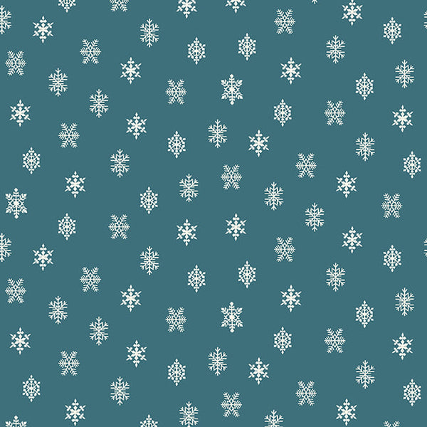 Winter in Snowtown - Snowflakes (Teal)