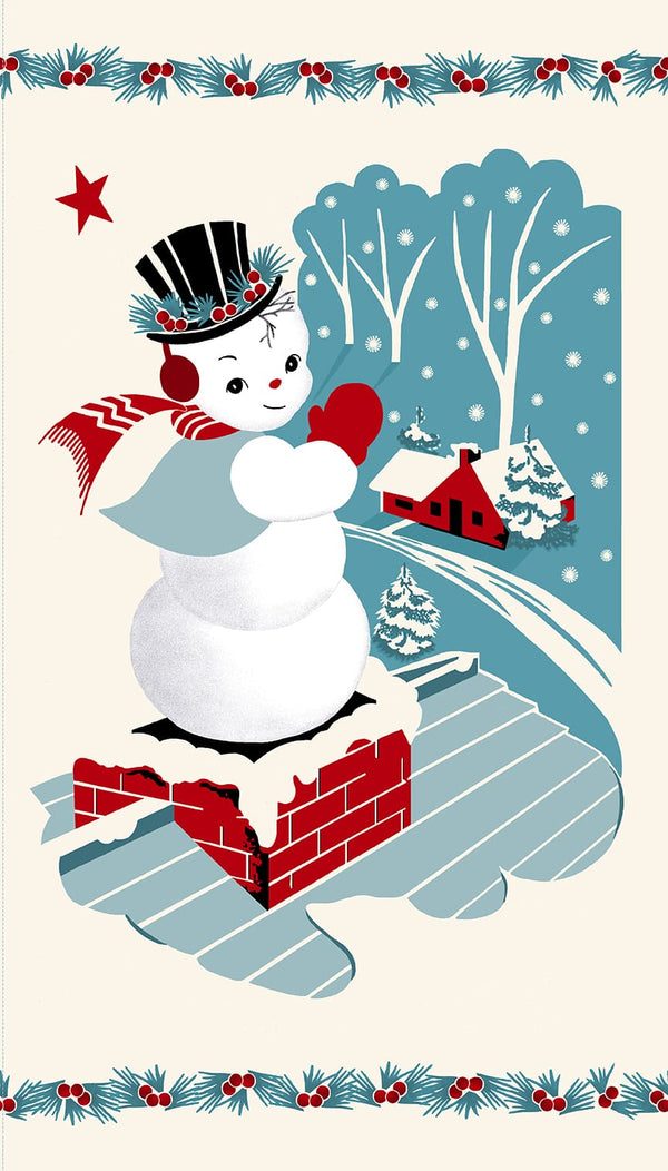 Winter in Snowtown - 24 Inch Snowman Panel