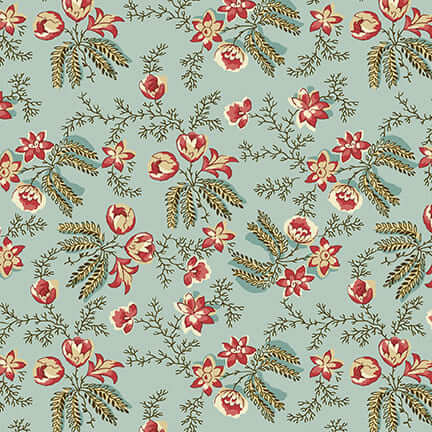 Bucklebury Chintz - Calico Sprays - Light Teal