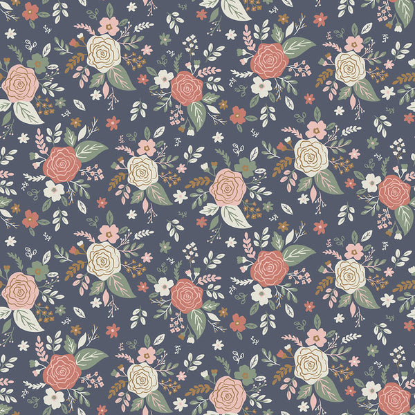 Garden Party - Roses (Navy)