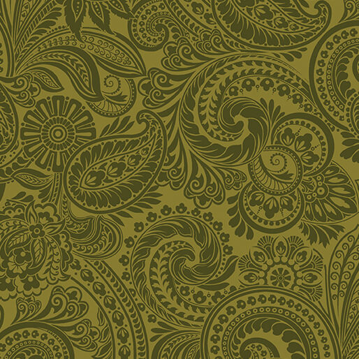 Flower Festival II - Paisley (Olive)