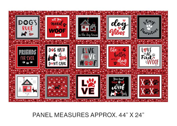 Knit & Caboodle - Dog's Rule - 44"x24" Panel