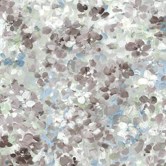 A Painter's Palette - Scattered Flowers - Gray