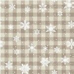 Oh Deer! Winter is Here - Falling Snowflakes - Linen