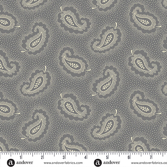 Pumpkin Licorice - Paisley - Ash Gray