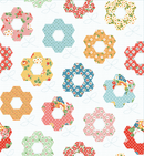 Flower Market - Grandmother's Garden Quilt Panel