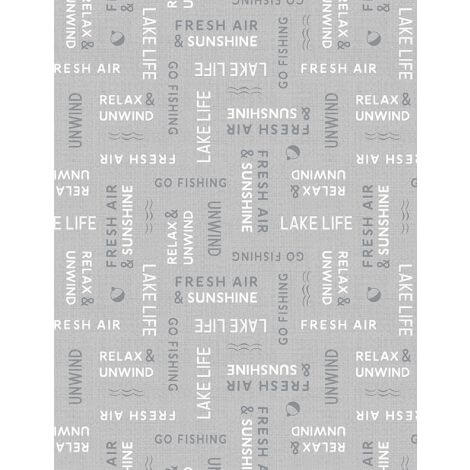 Lake Retreat - Word Toss - Gray