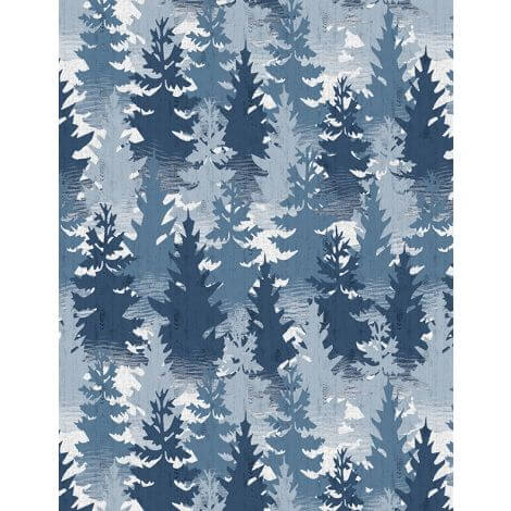 Lake Retreat - Packed Trees - Blue