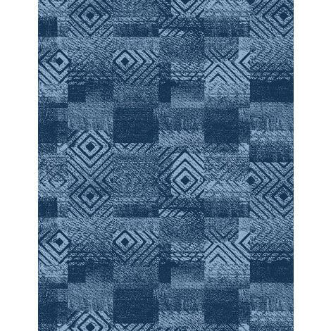 Lake Retreat - Diamond Patchwork - Navy