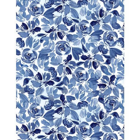 Dreaming in Blue - Packed Flowers - Blue