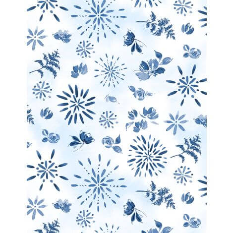 Dreaming in Blue - Large All Over - White
