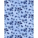 Dreaming in Blue - Tossed Flowers - Medium Blue