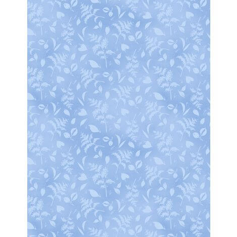Dreaming in Blue - Leaves All Over - Medium Blue