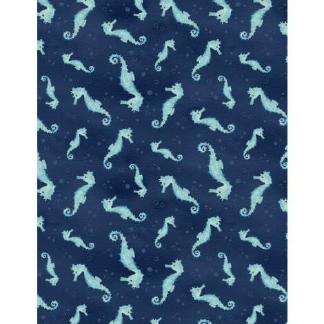 Underwater Wonders - Seahorses - Deep Blue