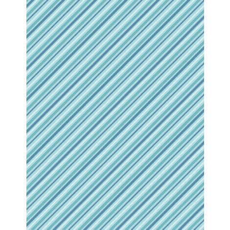 Underwater Wonders - Diagonal Stripe - Teal