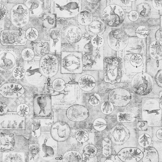 Hunny Bunny - Bunny Collage - Gray