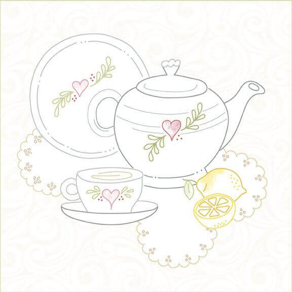 Tea for Two - 24" Panel