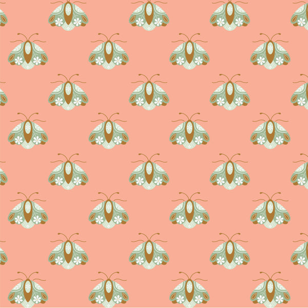 Vintage Charm - Little Moth - Coral