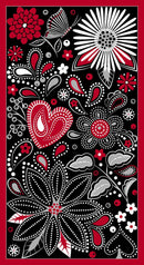 Scarlet Story - Floral Panel (24"x44")