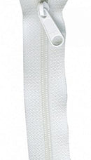 24" Handbag Zipper, White