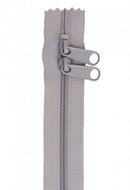 30" Double-Slide Handbag Zipper, Pewter