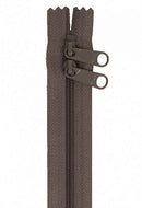 30" Double-Slide Handbag Zipper, Slate Gray